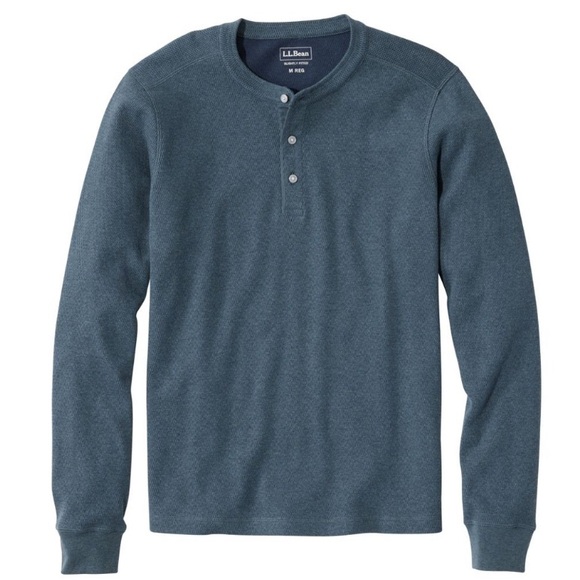 L.L. Bean Other - NWT L.L. Bean Men's Bean's Vintage Soft Knit Henley Large Thermal Rangeley Blue